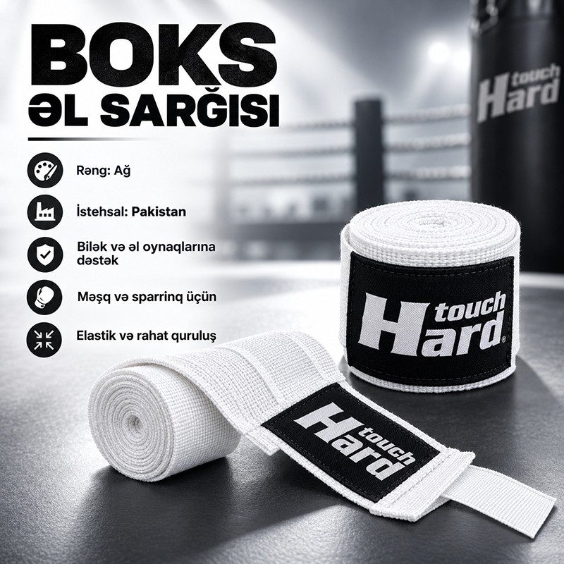 Hard Touch Boks Sarğısı 2 x Elastik Bint